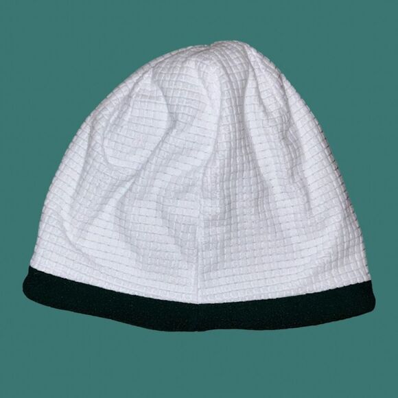 Youth Minnesota Wild Grid Fleece Beanie Skull CapnWhite 47 Brand Hat - Picture 2 of 5